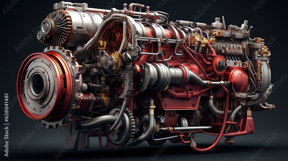 Internal combustion engine. Generative AI