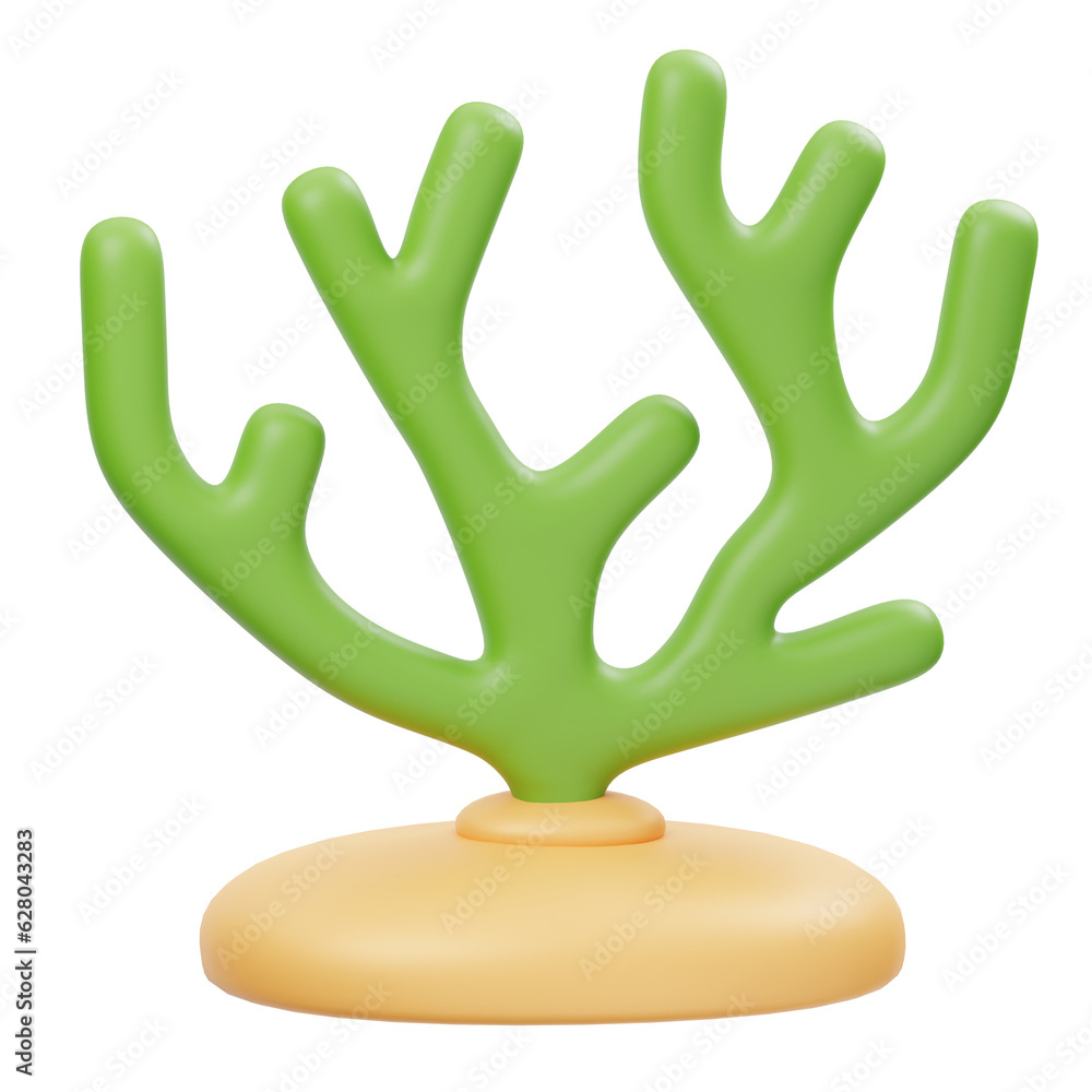Obraz premium Coral 3D Icon