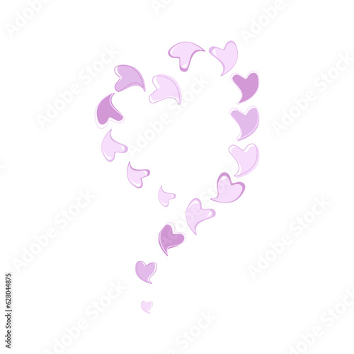 Big pink heart made from smaller hearts. Vector love illustration.