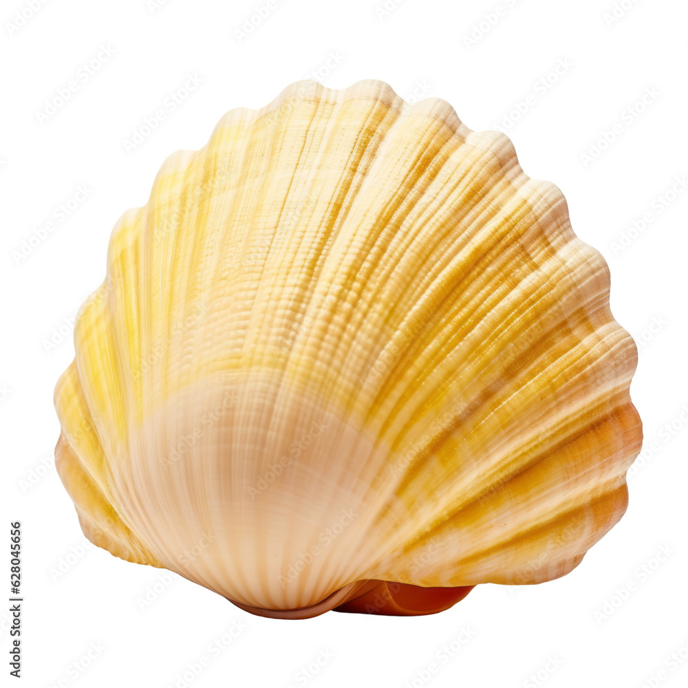 yellow sea shell isolated on transparent background cutout yellow sea shell isolated on transparent background cutout