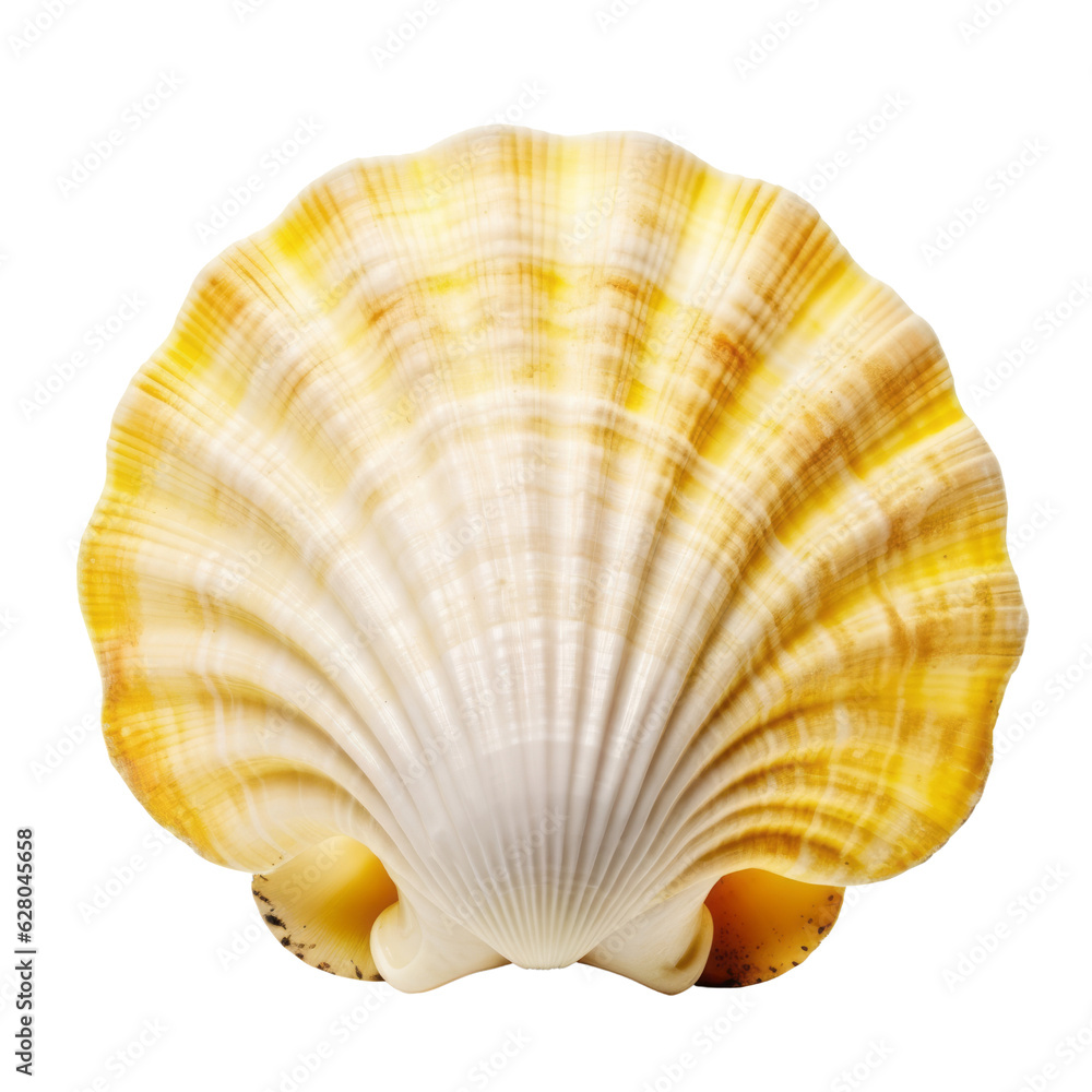 yellow sea shell isolated on transparent background cutout yellow sea shell isolated on transparent background cutout