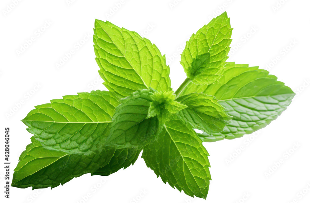 Mint green leaf isolated Mint green leaf isolated