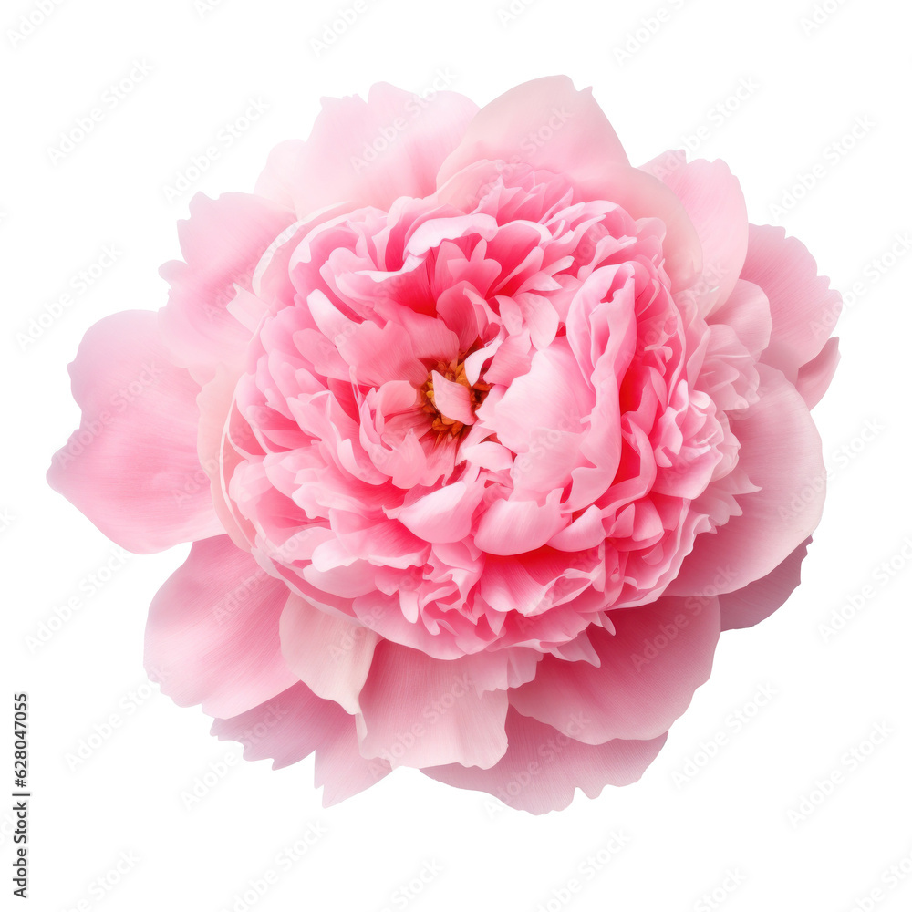 Fototapeta premium Pink peony flower isolated