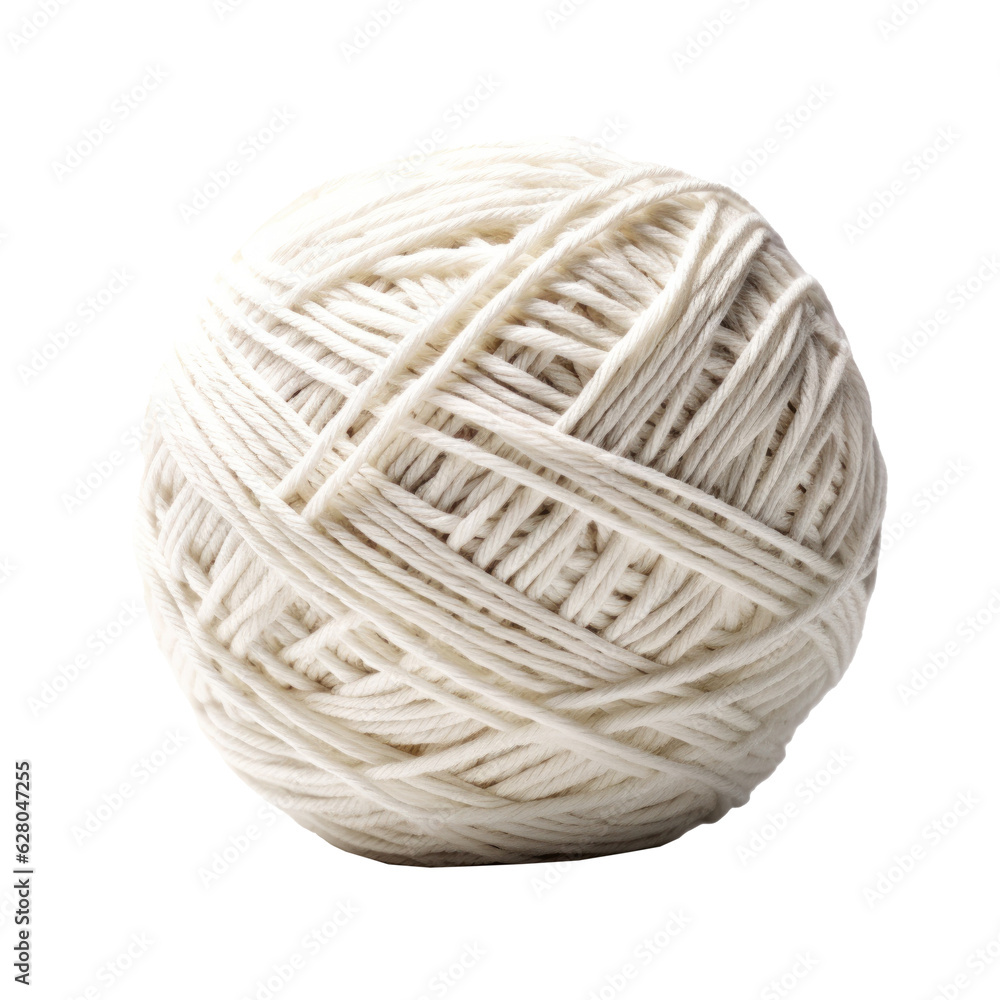 Ball  of  thread. for knitting isolated