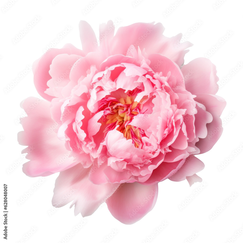 Pink peony flower isolated Pink peony flower isolated