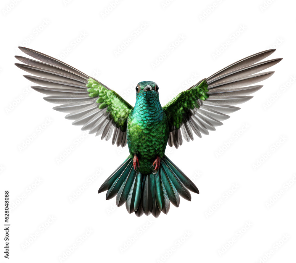 Obraz premium Flying hummingbird isolated