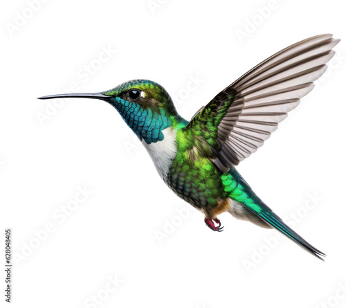 Flying hummingbird isolated