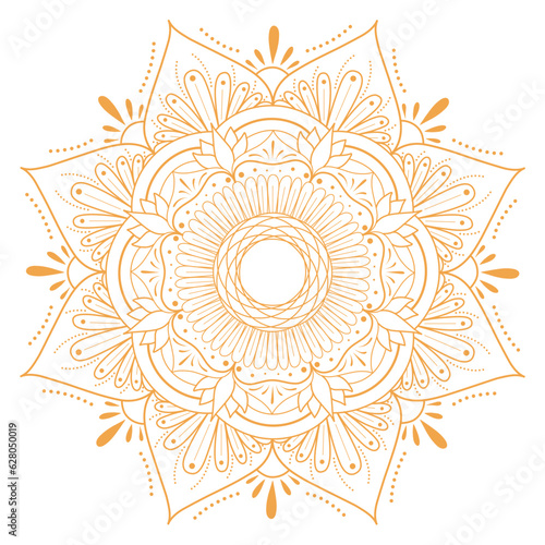 lotus hinduism budhism detailed outline mandala vector. background india hinduism budhism orname