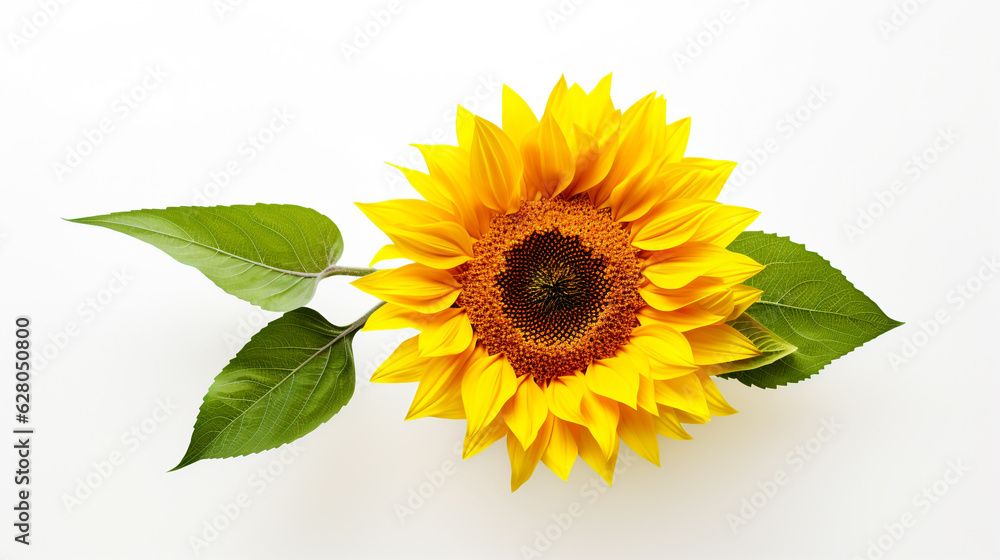 Obraz premium sunflower isolated on white background. Generative Ai. 