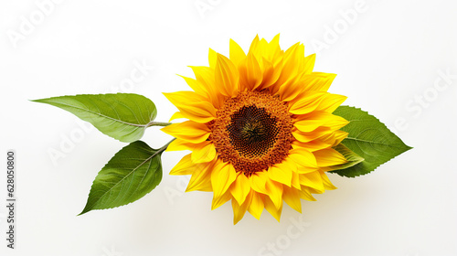 sunflower isolated on white background. Generative Ai. 