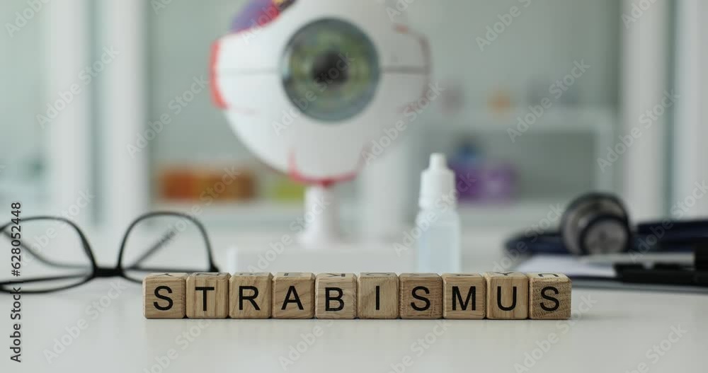 Word strabismus and an ophthalmic model of eyeball. Treatment of strabismus in children and adults Word strabismus and an ophthalmic model of eyeball. Treatment of strabismus in children and adults