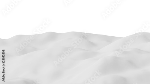 Realistic snow scene in 3d rendering for landscape concept