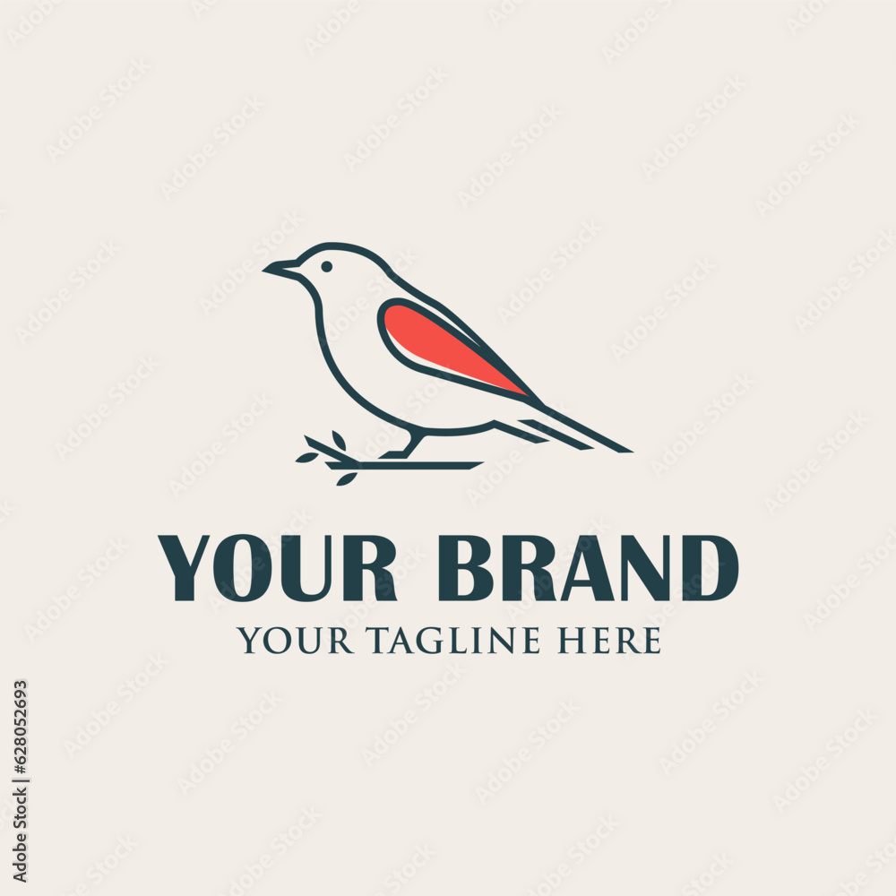 Bird logo vector line art design Bird logo vector line art design
