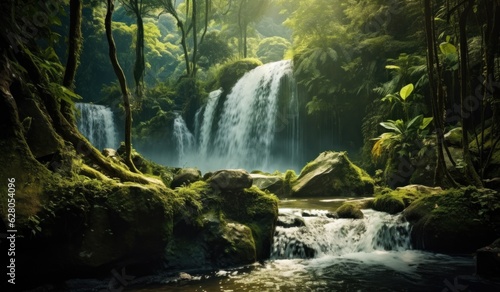 Natural waterfall background