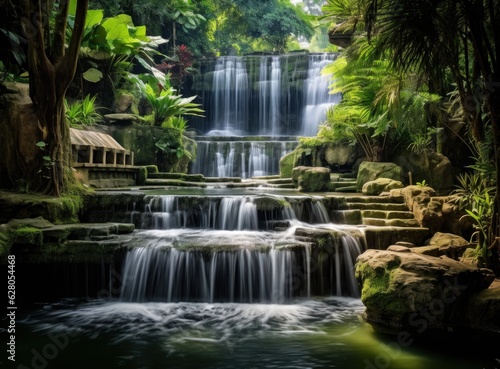 Natural waterfall background