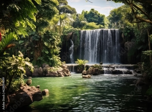 Natural waterfall background