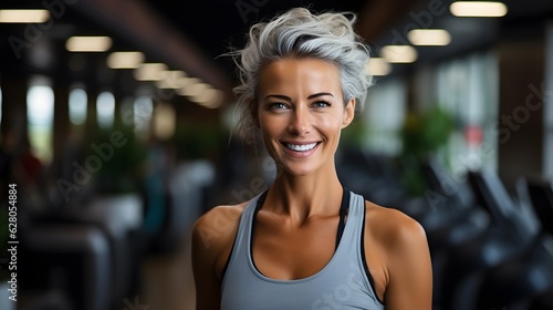 Smiling Woman  fitness and thumbs up to health  workout and training to live an active  wellness and healthy lifestyle with gym.