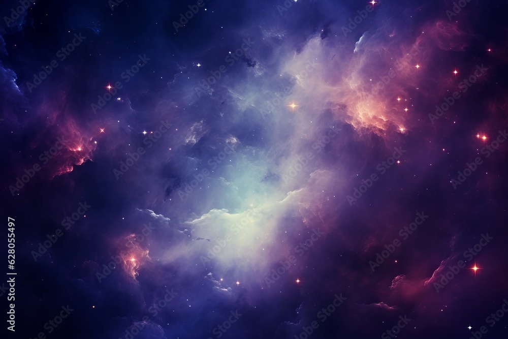 Naklejka premium Colorful space galaxy cloud nebula. Starry night cosmic