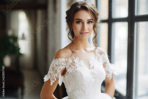 A woman in a wedding dress