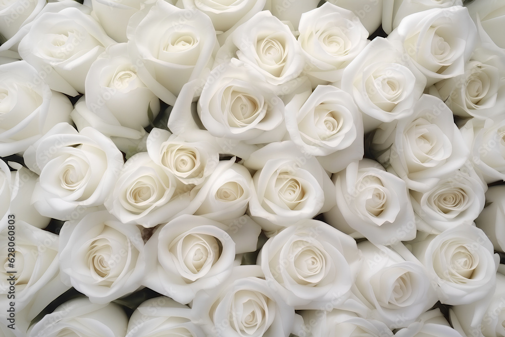 Obraz premium Natural white roses background.