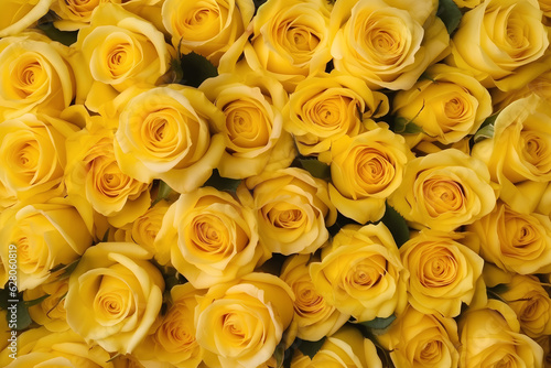 Natural yellow roses background.