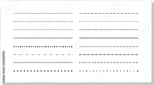 イラスト素材：ライン素材のあしらい　手書きのシンプルでかわいい罫線. simple hand draw borders