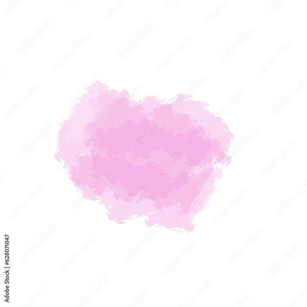 Pink aesthetic watercolor shape