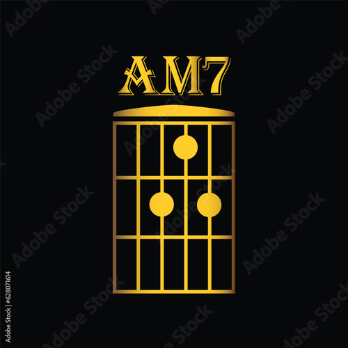 chords guitar icon, vector, template, logo, trendy, collection, flat, design, gold