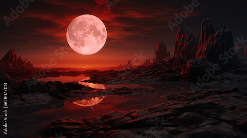 Fantasy night landscape, re...