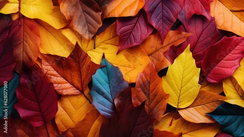 Multicolored autumn leaves,...