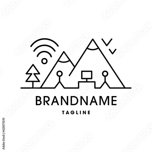 Customizable Logo Office Camping Travel Digital Nomad Remote Work