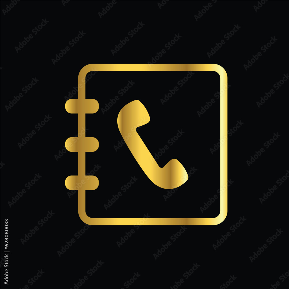 address book icon, vector, template, logo, trendy, collection, flat, design, gold address book icon, vector, template, logo, trendy, collection, flat, design, gold