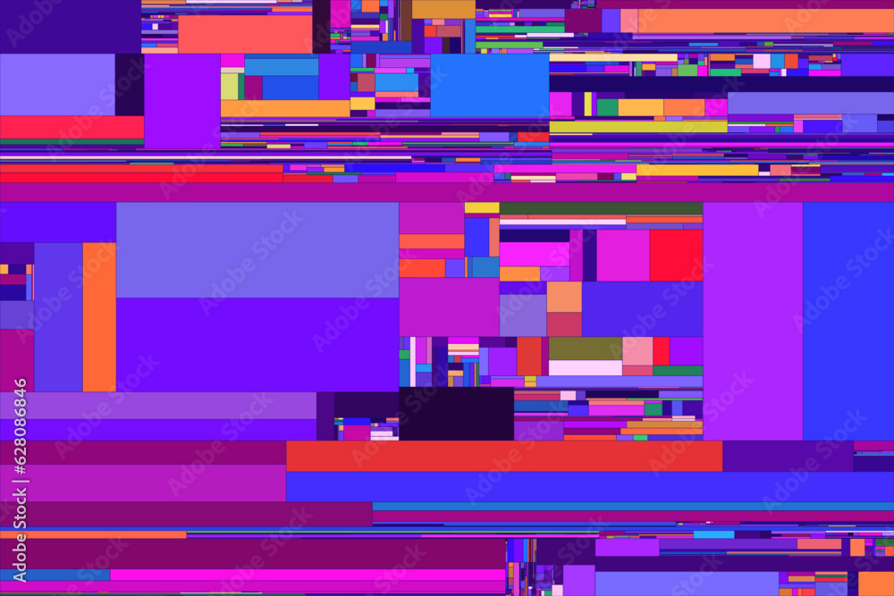 Rectangles abstract geometric retro colorful background. Glitch art. Data blocks. Vector illustration. Creative coding computational design. Rectangles abstract geometric retro colorful background. Glitch art. Data blocks. Vector illustration. Creative coding computational design.