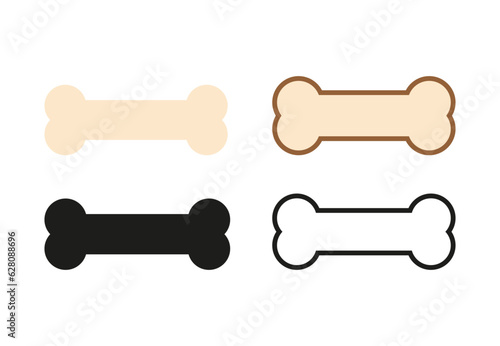 Dog bone outline icon. Vector illustration