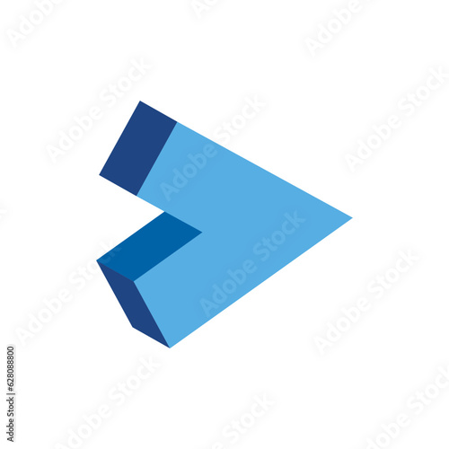 Free Download Blue 3D arrow icon - GFXLoad