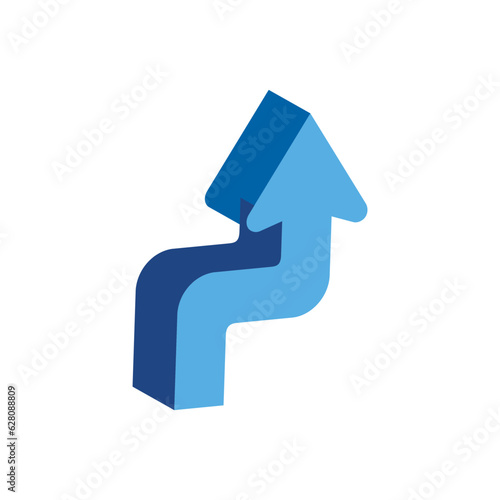 Blue 3D arrow icon Free Download Blue 3D arrow icon - GFXLoad
