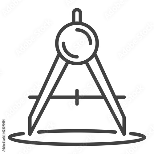Compasses vector Measurement Dividers concept outline icon