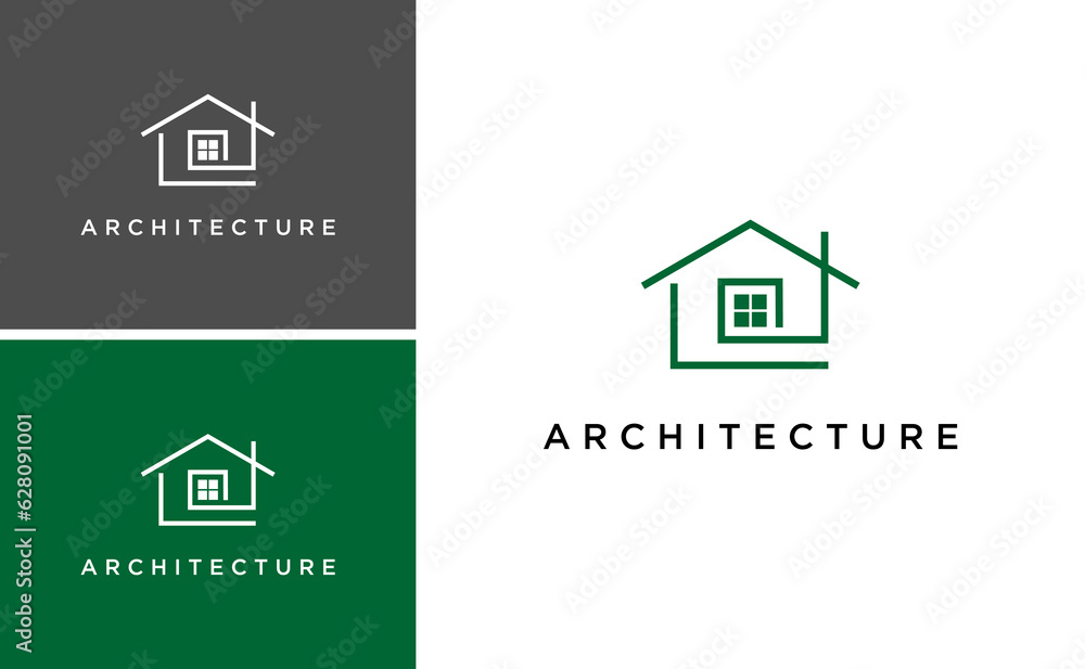 Modern Home Architecture Logo. Abstract Real Estate House Vector Template Modern Home Architecture Logo. Abstract Real Estate House Vector Template