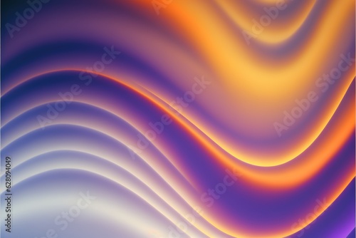 Abstract wavy curved lines background. Modern gradient illustration, minimal design. Futuristic artwork, digital drawing for interior design, fashion textile fabric, wallpaper