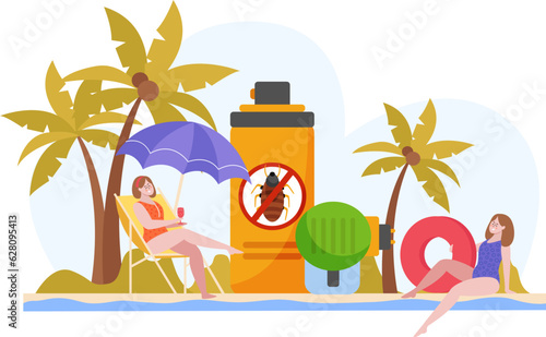 Summer Repellents Flat Composition