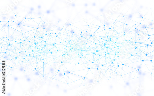 Blue, color art and abstract on transparent background for creativity, element design or texture on png pattern. Network shape, creative and isolated graphic and illustration for effect