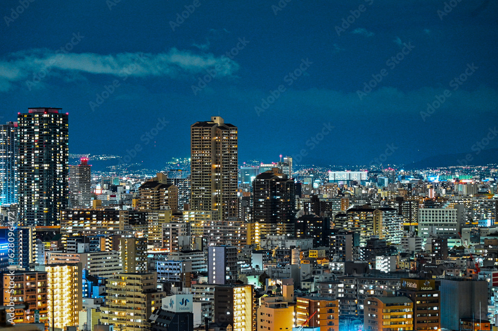 大阪の平凡な夜景だけど、好きな景色