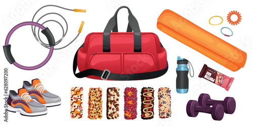Healthy Fitness Icon Set