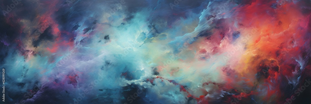 Fototapeta premium Abstract illustration wallpaper background design, colorful drawing, pattern, wide resolution