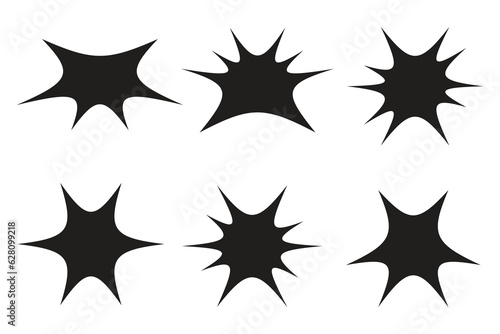 Abstract line star rotating explosion vortex vector illustration. Sharp line sun rise icon, silhouette of sun shine, rotating star, explosion vortex, star linear spiral movement vector illustration.	