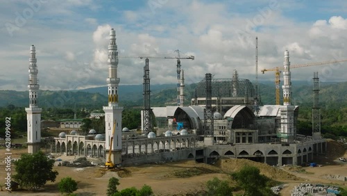 Aerial view of Sadik Grand Mosque in Zamboanga City. Mindanao, Philippines. photo