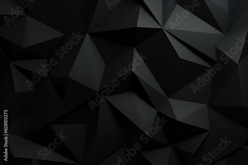 Black sleek 3d geometric abstract background