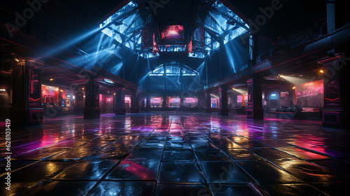 MMA fighting ring. Generative Ai