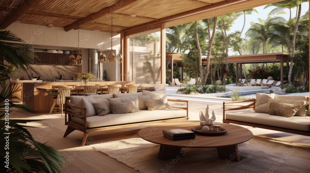 Indoor-Outdoor Living for a harmonious living experience. AI generated