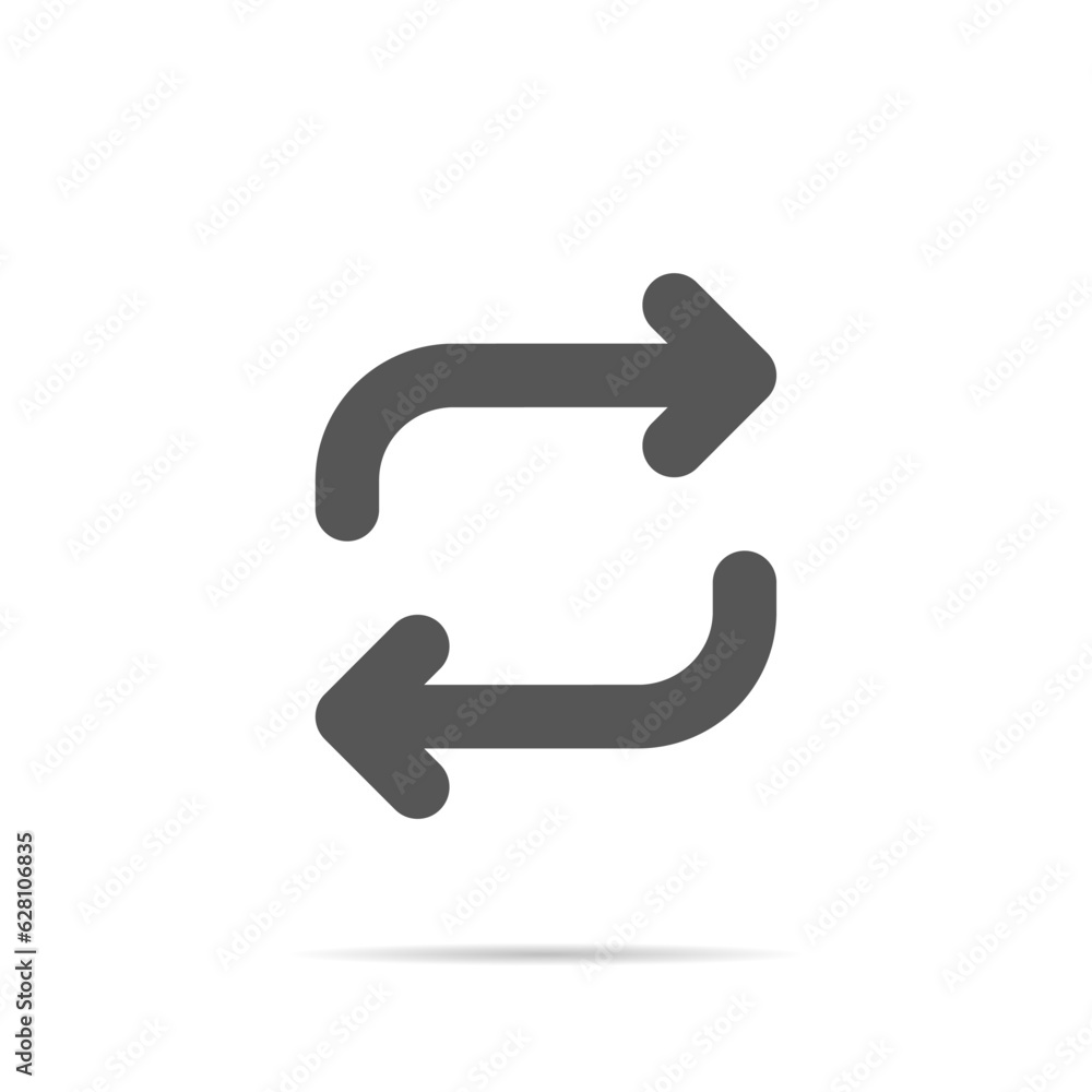 Repost, arrow share icon vector. Social media post retweet symbol Repost, arrow share icon vector. Social media post retweet symbol